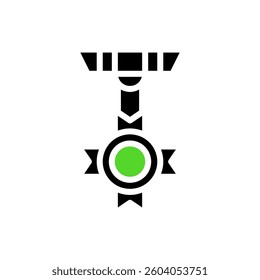 Graphic representation of award medal in vector