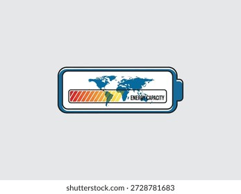 Representación gráfica de la batería con el mapa global