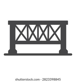 Graphic representation of bridge railing with crisscross pattern design elements