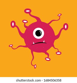 Graphic representation of corona virus.