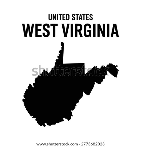 A graphic representation displays the state of west virginia with its name and country
