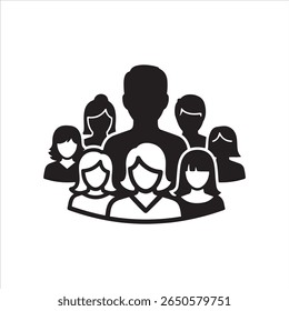 A graphic representation of a diverse group of individuals united under the concept of affirmative action.