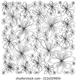 Graphic representation of flowers on a transparent background.