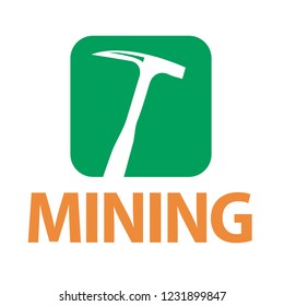 Graphic representation of a geological hammer serves perfect for mining companies
