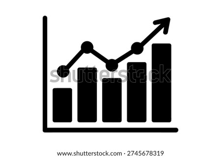 graphic representation of growth showing the upward trend