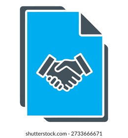 Representação gráfica do handshake no ícone do documento
