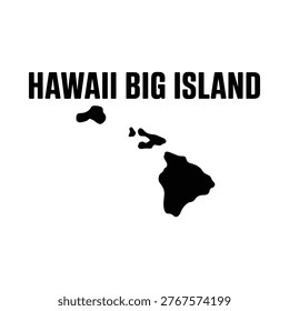 Graphic representation of hawaii s big island with text overlay