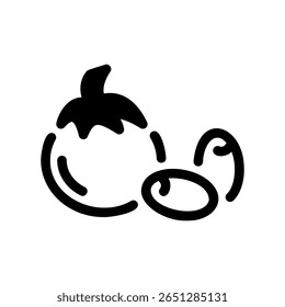 Graphic representation of healthy garden vegetables or fruits
