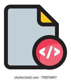 
The graphic representation of HTML, flat vector illustration
