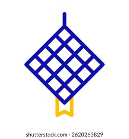 Graphic representation of ketupat for festive celebration of Eid al-Fitr