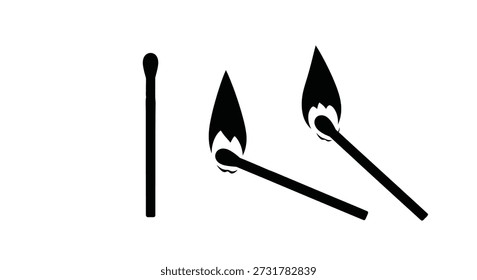 A graphic representation of matches, featuring a distinct black silhouette style.