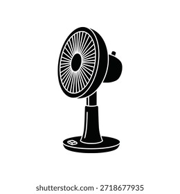 Representação gráfica de um ventilador elétrico portátil, essencial para refrescar a circulação de ar e o conforto