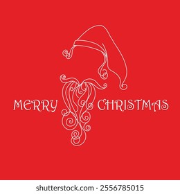 A graphic  representation of Santa Claus. Wishing Merry Christmas.