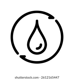Graphic representation of water conservation, sustainable resource management or fluid