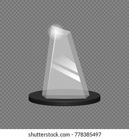 Graphic resource, transparent crystal. Vector illustration.