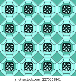 Graphic resources.Rhombus and square.Celtic knot motif.