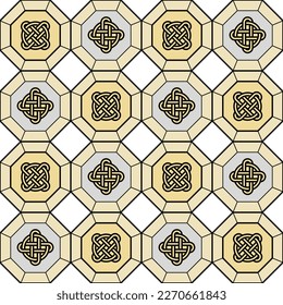 Graphic resources.Rhombus and square.Celtic knot motif.