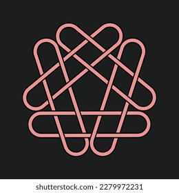 Graphic resources.Rhombus and square.Celtic knot motif.