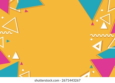 Graphic of Retro background concept. Abstract shapes triangle with shadow. Vector illustration