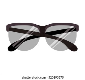 graphic with rimless glasses circular