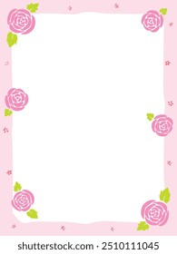 Graphic rose flower decoration border background illustration