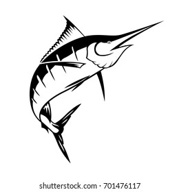 graphic sailfish, vector