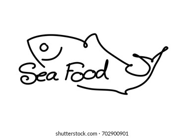graphic sea food, vector