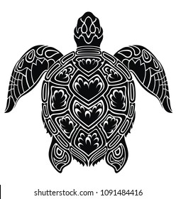 Graphic sea turtle