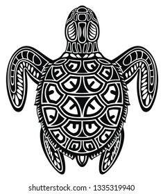 Graphic sea turtle