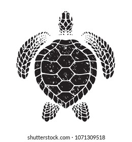 graphic sea turtle, vector