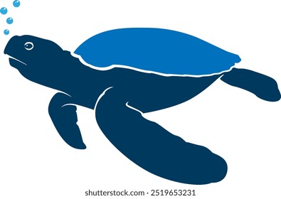 graphic sea turtle , vector illustration of sea turtle ,turtle design on a white background,icon