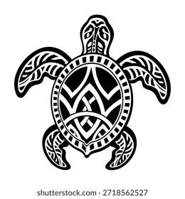 Tortuga marina gráfica. Ilustración vectorial de la tortuga marina