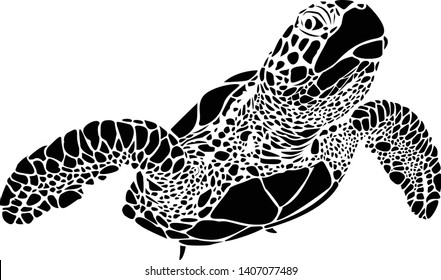 graphic sea turtle,vector illustration of sea turtle