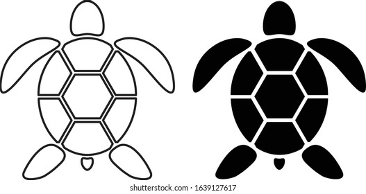 graphic sea turtle,vector illustration of sea turtle,vector of turtle design on a white background,save a turtle.