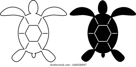 graphic sea turtle,vector illustration of sea turtle,vector of turtle design on a white background,save a turtle.