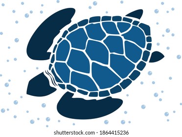 graphic sea turtle,vector illustration of sea turtle,vector of turtle design on a white background,save a turtle.