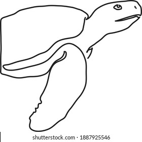 graphic sea turtle,vector illustration of sea turtle,vector of turtle design on a white background,save a turtle.