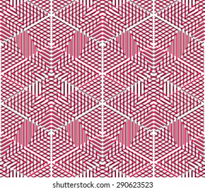 Graphic seamless abstract pattern, regular geometric colorful 3d background. Contrast ornament, EPS10 transparent backdrop.