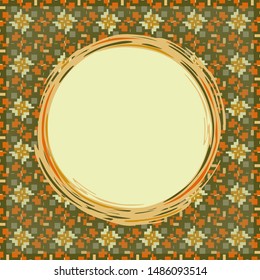 Graphic seamless colorful pattern, is a place for your text. Frame.