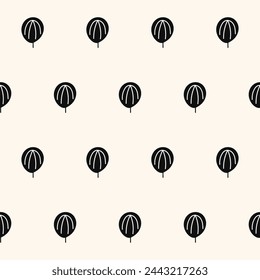 Fondo de patrón sin costura gráfico. Plantilla de muestra de tejido textil monocromo. Impresión gráfica sin costuras de papel de embalaje. Fondo de pantalla Símbolo negro minimalista y capa de decoración monocroma de la cubierta beige. 
