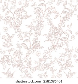 Graphic seamless pattern with flowers. Illustration