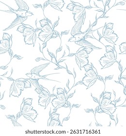 Padrão gráfico sem emenda com flores. Ilustração