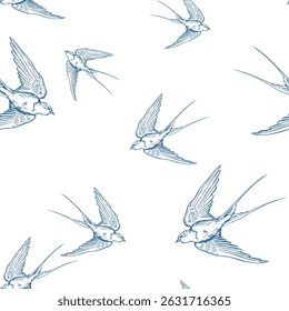 Graphic seamless pattern with flowers. Illustration