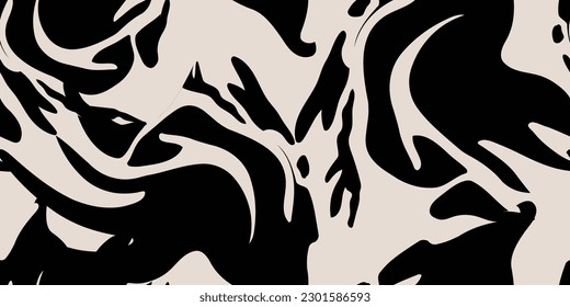 Graphic seamless print. Hand-drawn wildlife striped skin. Vector illustration