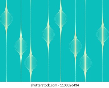 graphic seamless tile with hanging bubbles strings in blue shades