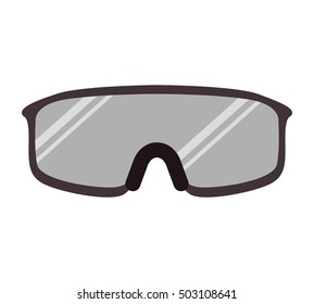 graphic with security glasses lens
