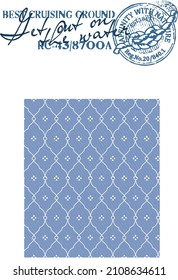 Graphic set of hand drawn illustration and seamless pattern with marine. Cute t-shirt and textile design for kids clothing. Use for fashion wear, t-shirt print, textile, surface design. Vector