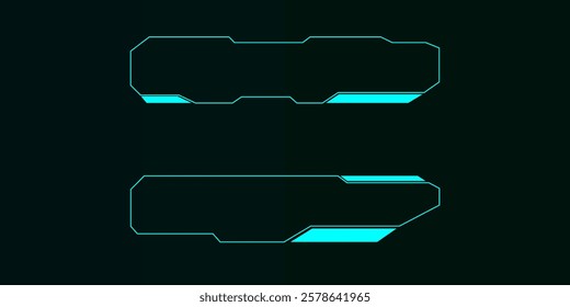 Graphic set of infographic bar display technology concept. Information screen. Header label. Vector illustration.