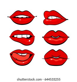 graphic sexy mouth, vector