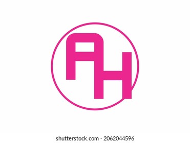 Graphic shape of AH initial letter design